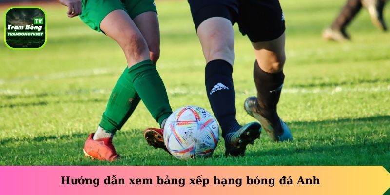 Hướng dẫn xem bảng xếp hạng bóng đá Anh