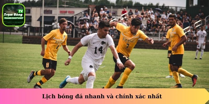 Lịch bóng đá nhanh và chính xác nhất 
