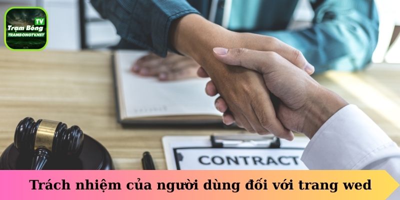 Trách nhiệm của người dùng đối với trang web