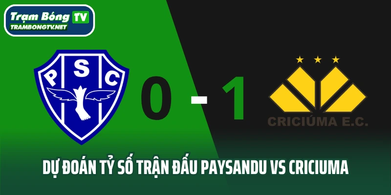 Dự đoán tỷ số Paysandu vs Criciuma