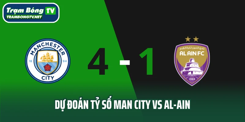 Dự đoán tỷ số Man City vs Al-Ain