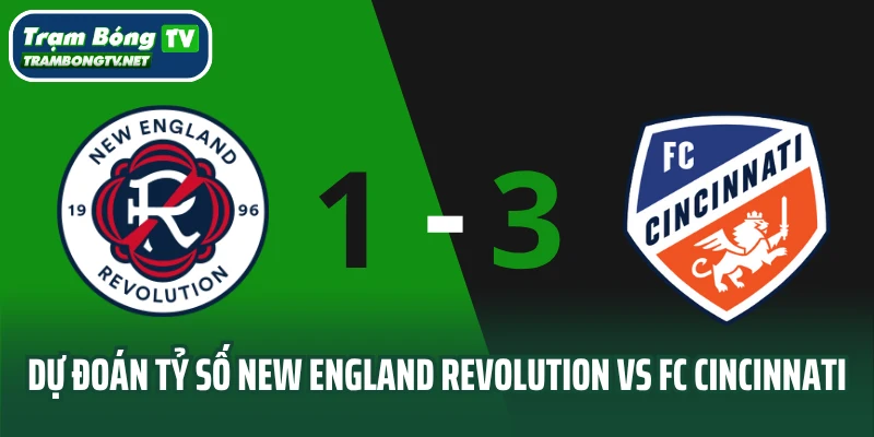 Dự đoán tỷ số New England Revolution vs FC Cincinnati